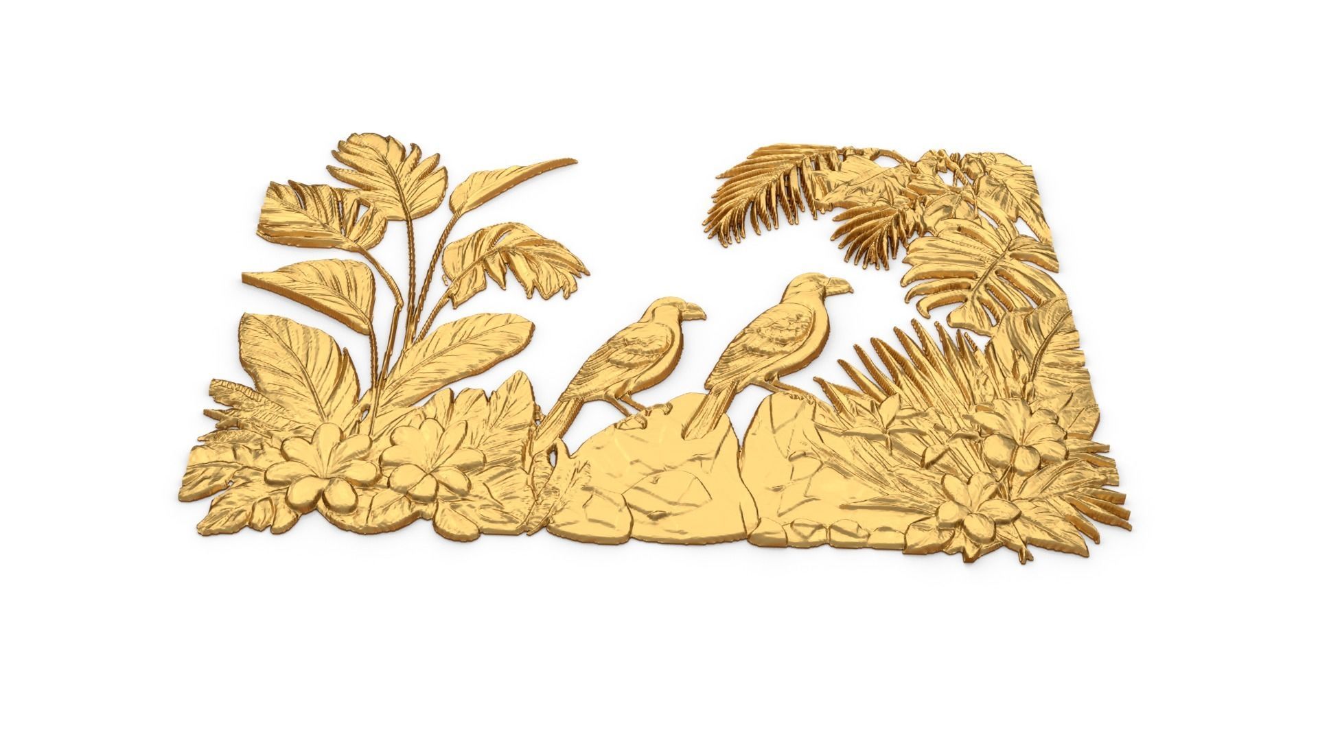 Classic carved decor ornament 418 3D model_3