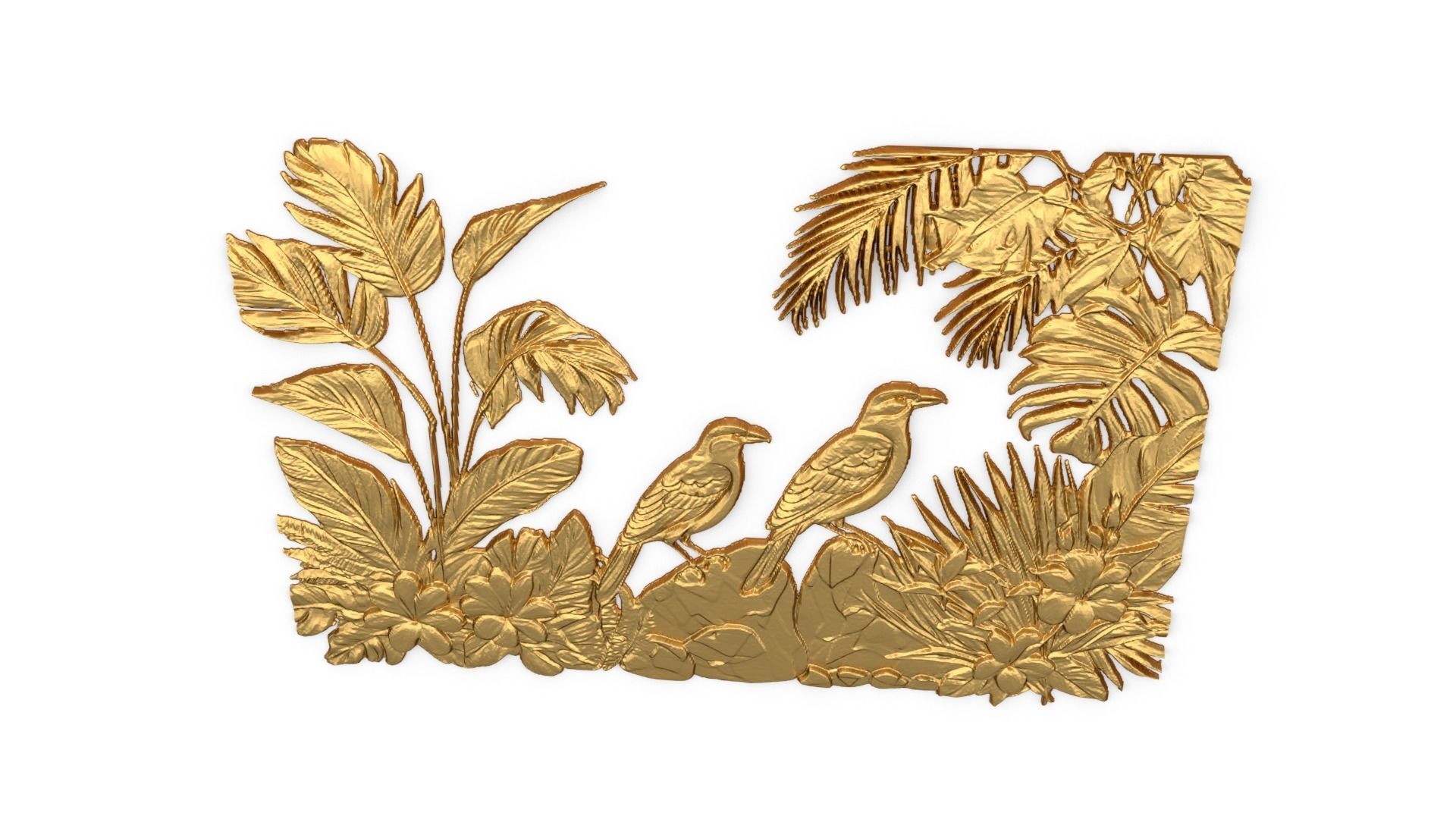 Classic carved decor ornament 418 3D model_4