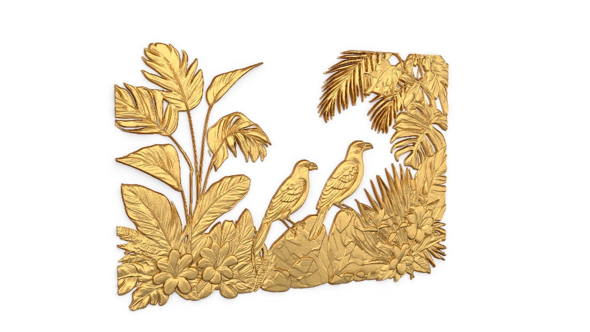 Classic carved decor ornament 418 3D model_1