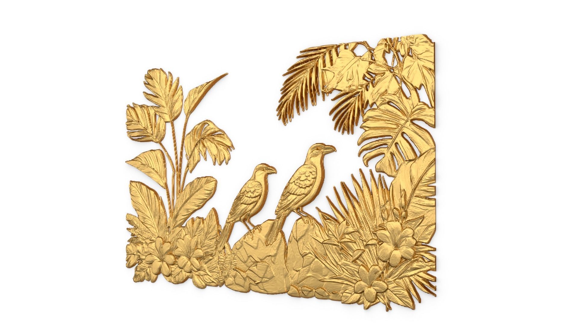 Classic carved decor ornament 418 3D model_2