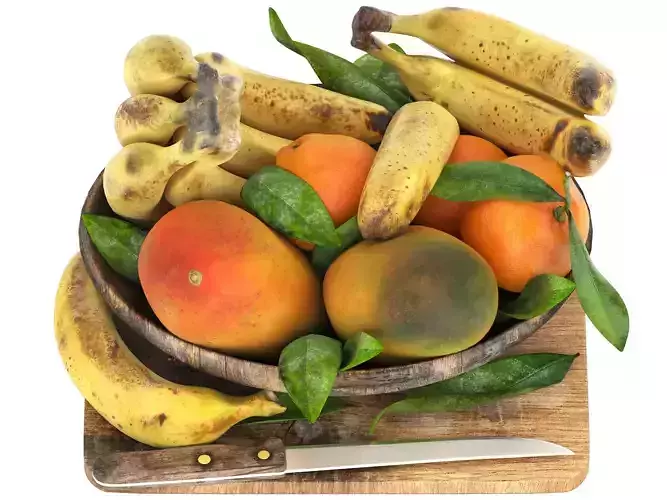 bowl of tropical fruits 04