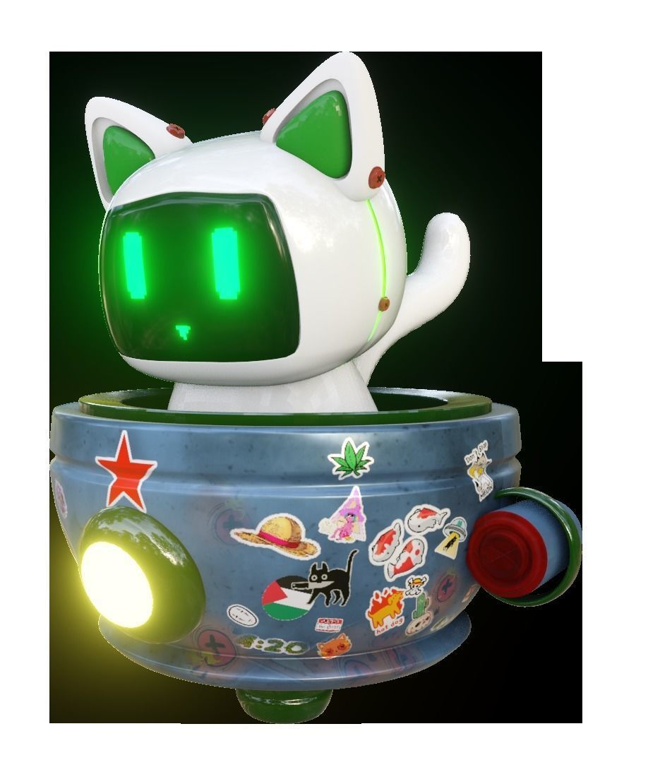 CyberCat 3D model_1