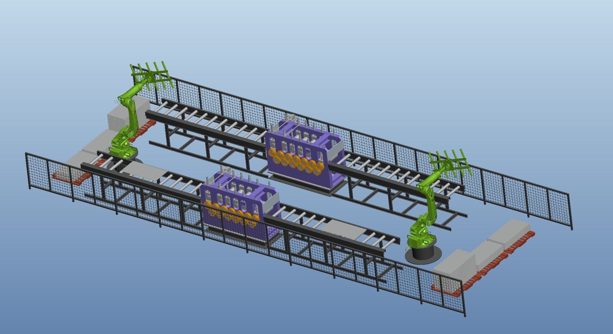 Sheet metal straightening automatic production line 3D model_1