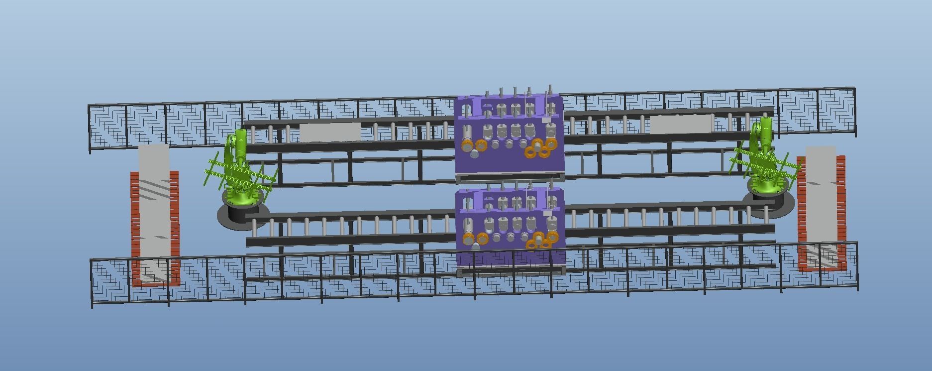 Sheet metal straightening automatic production line 3D model_2