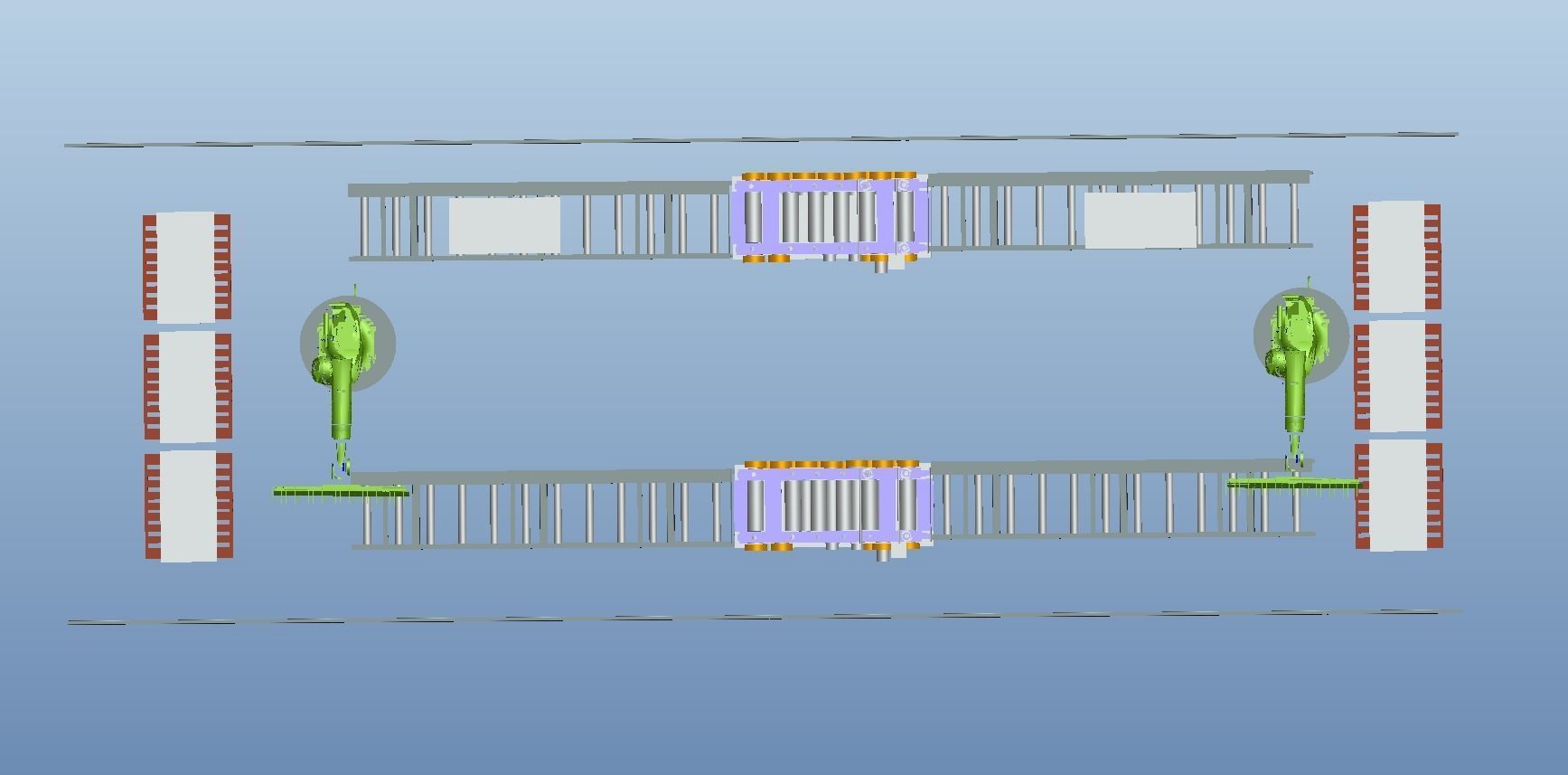 Sheet metal straightening automatic production line 3D model_3