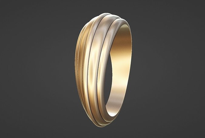 ladies taper sea shell ring us size 7 3D print model