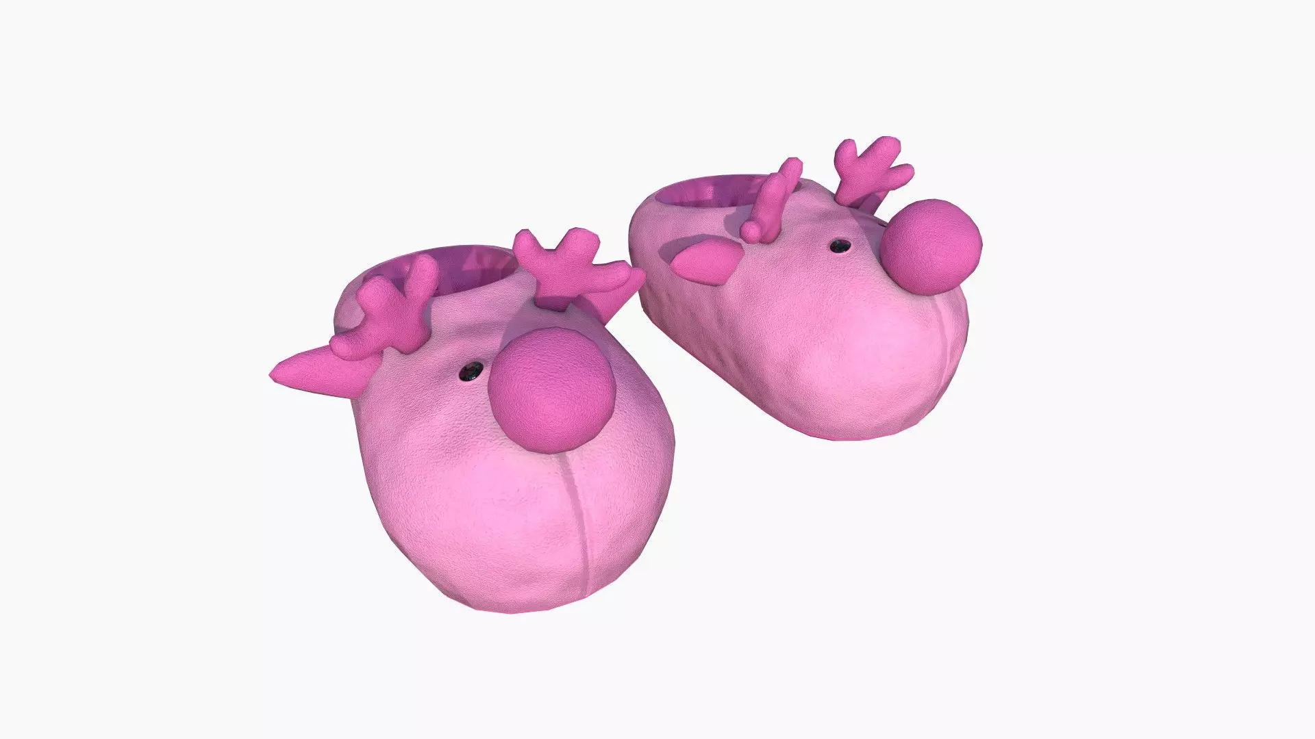 Slippers F08 Pink Reindeer - Costume Character Design Low-poly 3D model