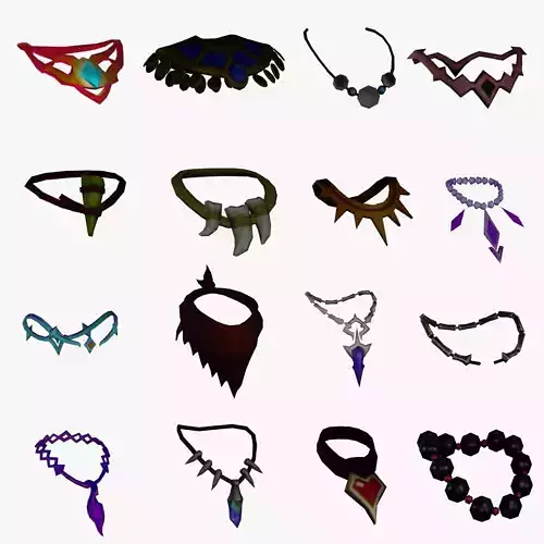 16 Low-Poly Necklace Models