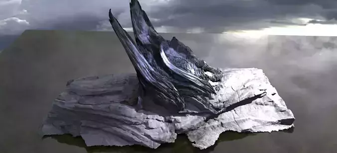 Ice Panicle rock with ground 