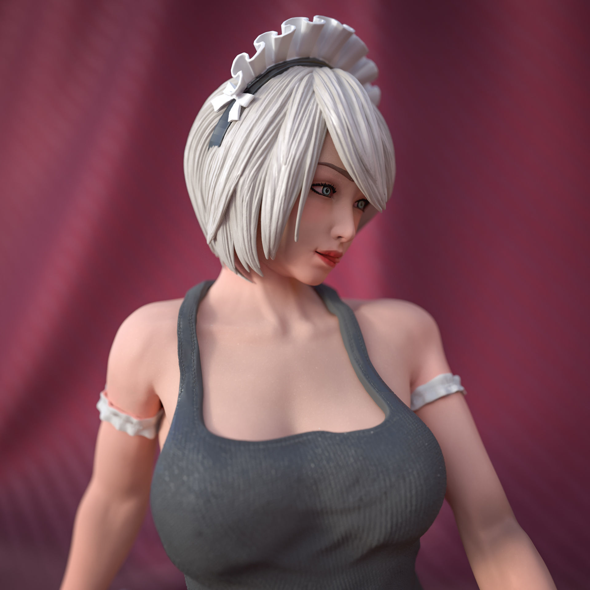 2B Maid - YoRHa No 2 3D print model_21