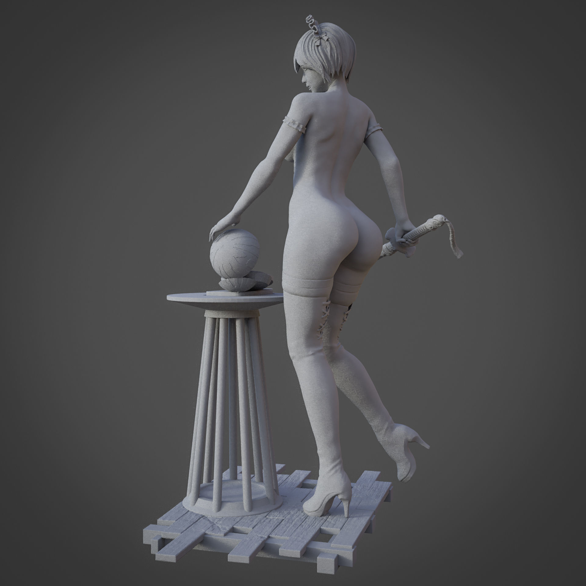 2B Maid - YoRHa No 2 3D print model_18