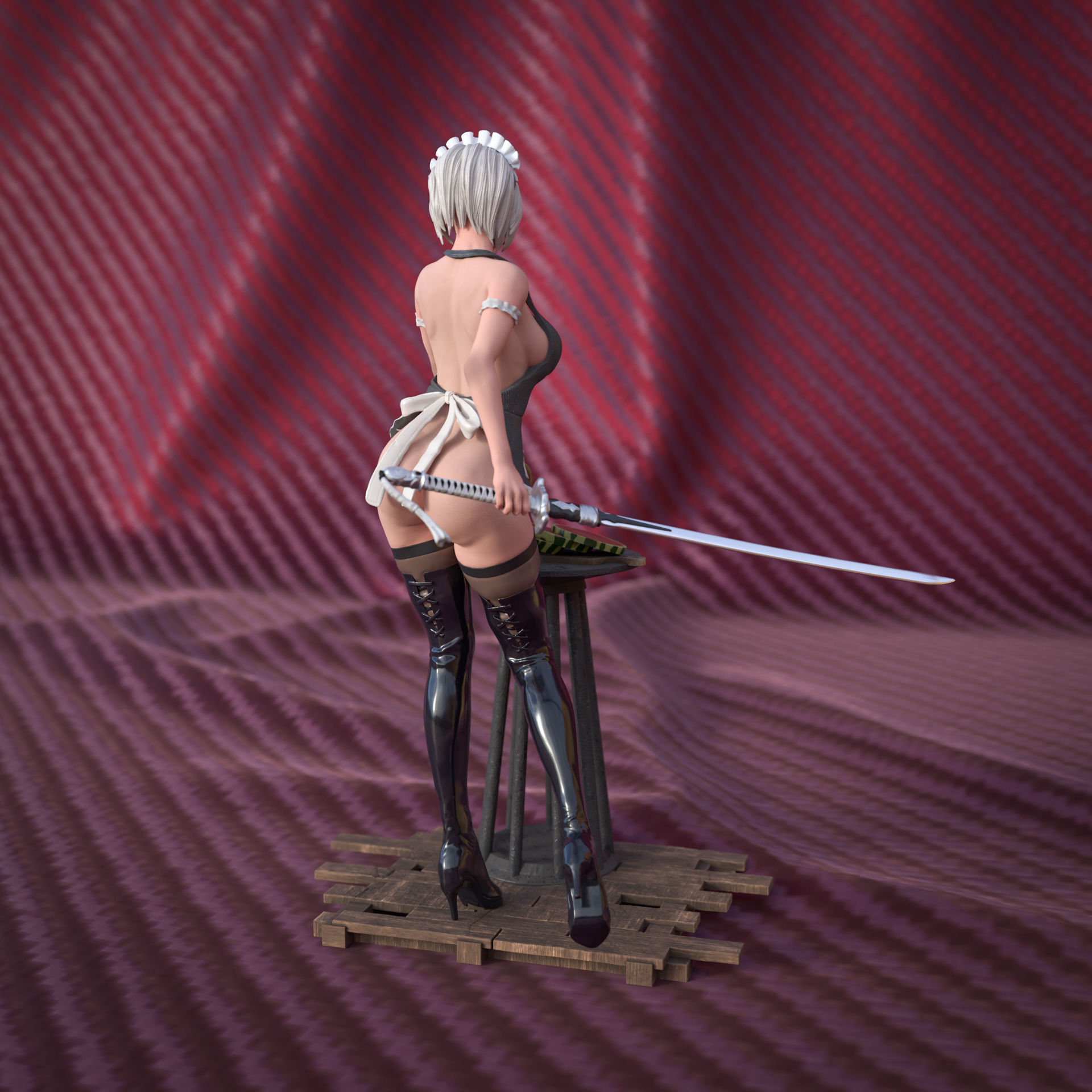 2B Maid - YoRHa No 2 3D print model_19