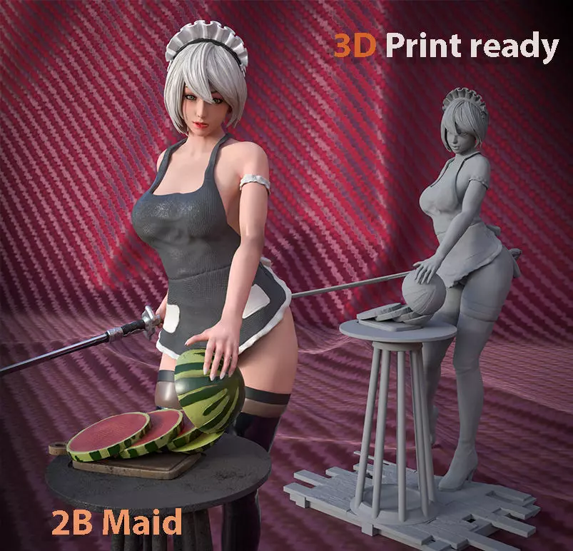 2B Maid - YoRHa No 2 3D print model_0