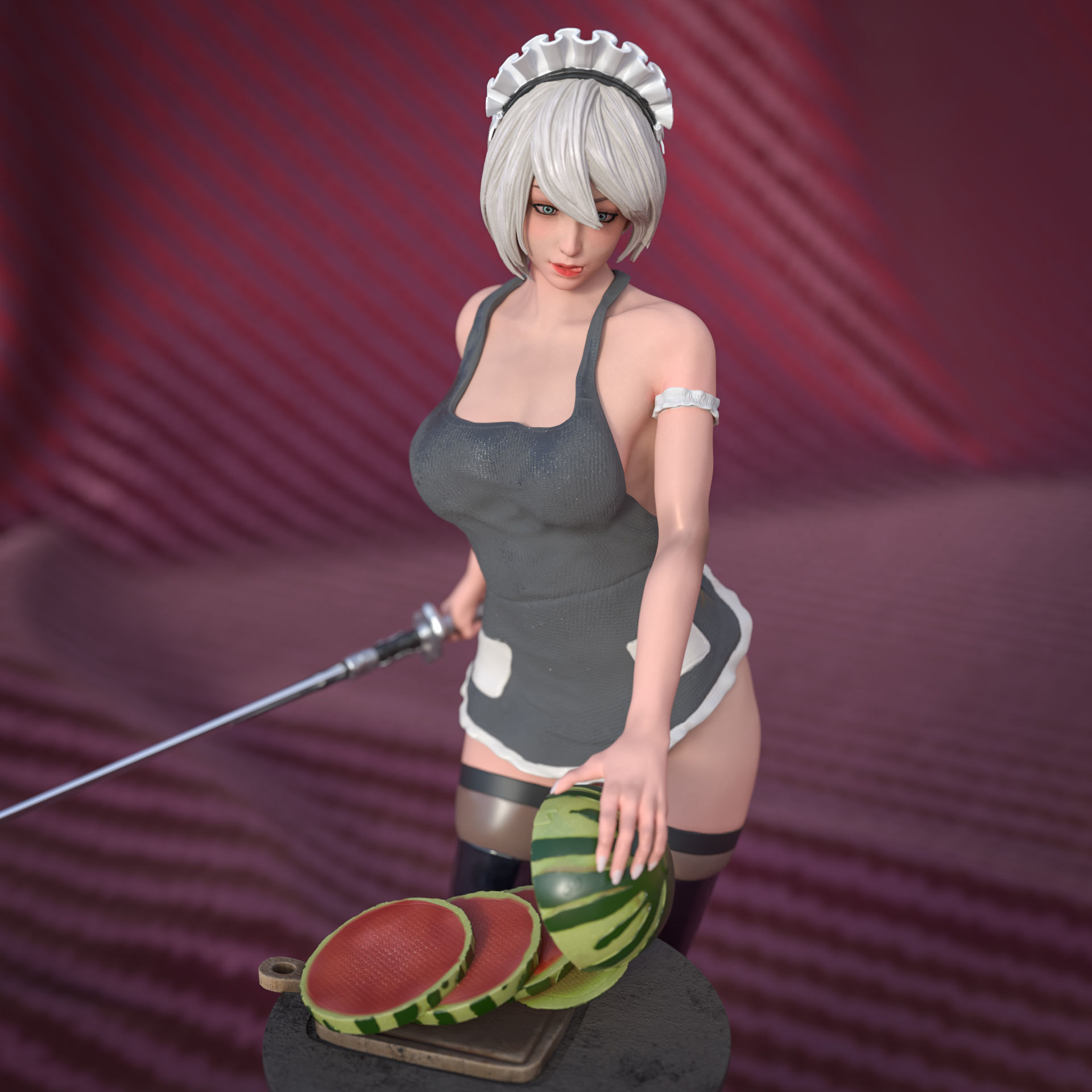2B Maid - YoRHa No 2 3D print model_6
