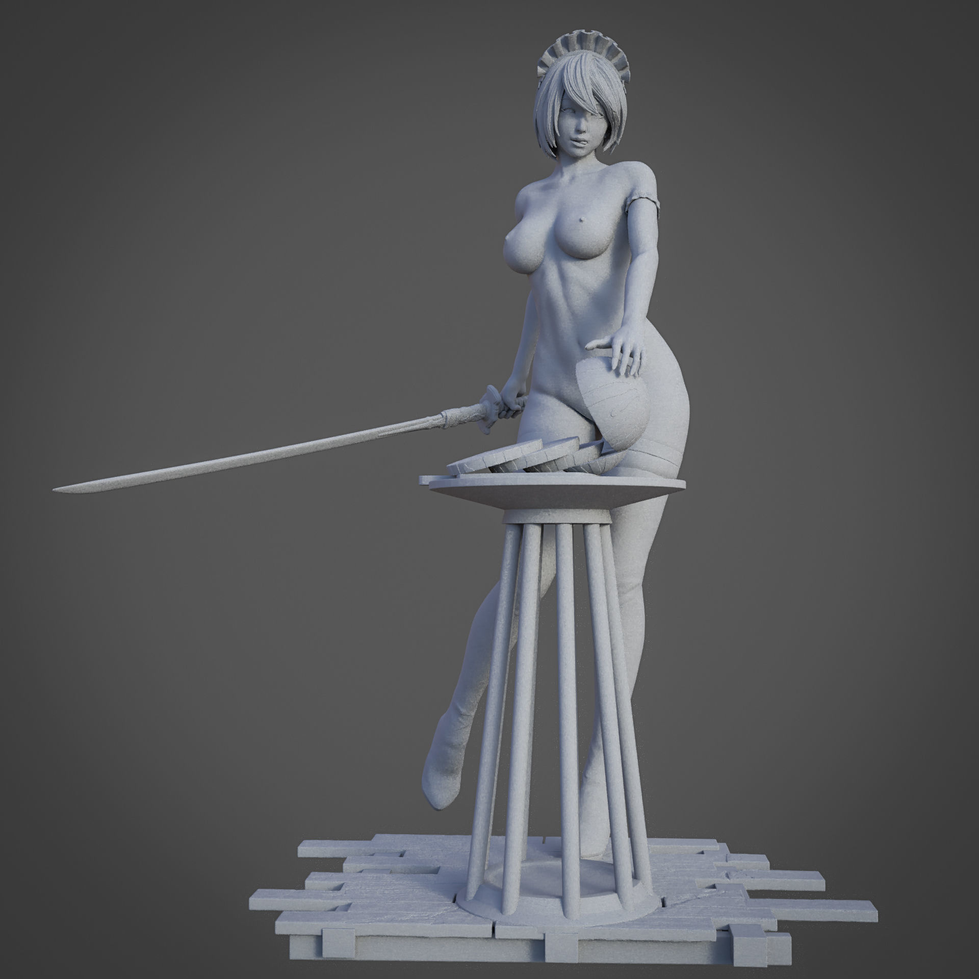 2B Maid - YoRHa No 2 3D print model_16