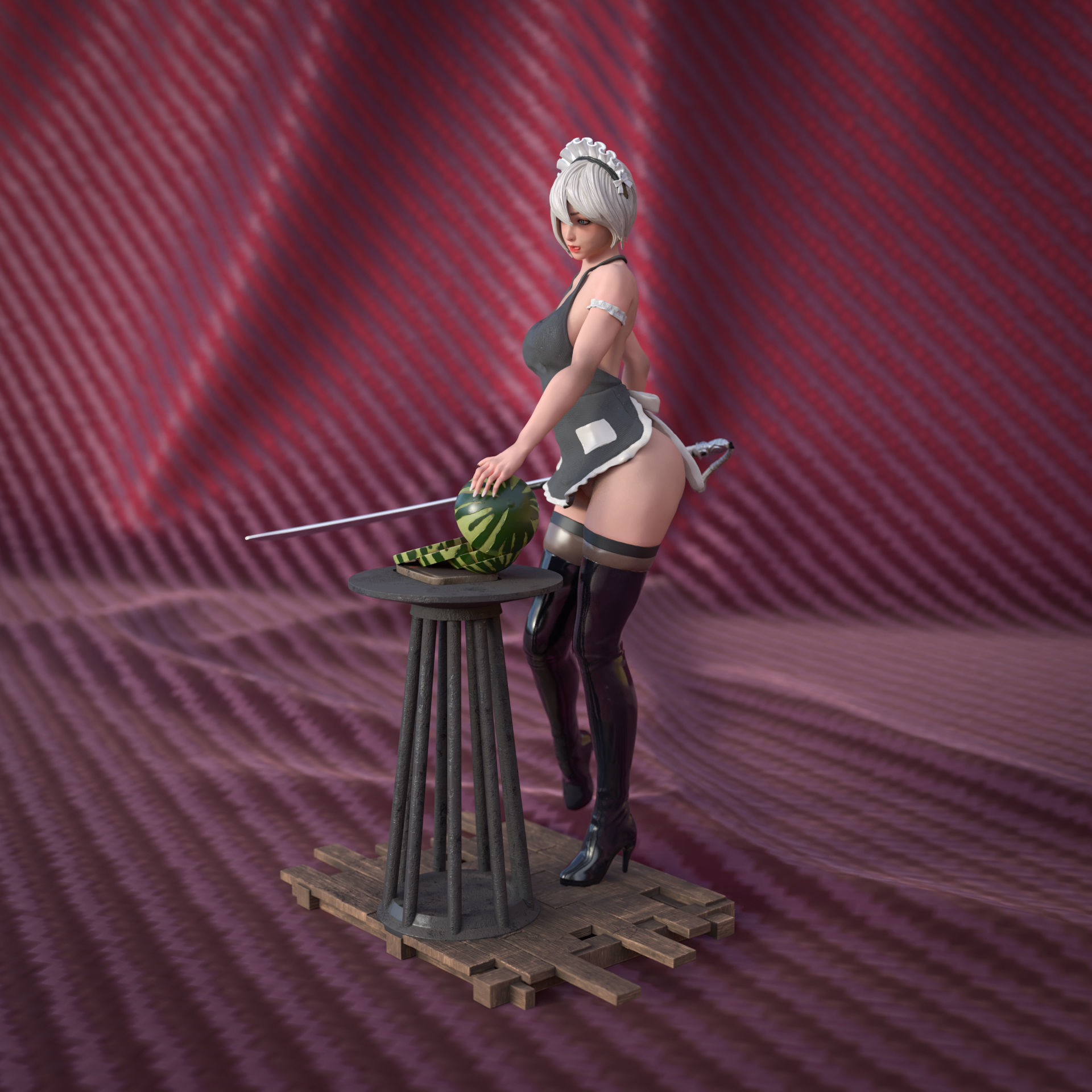 2B Maid - YoRHa No 2 3D print model_2