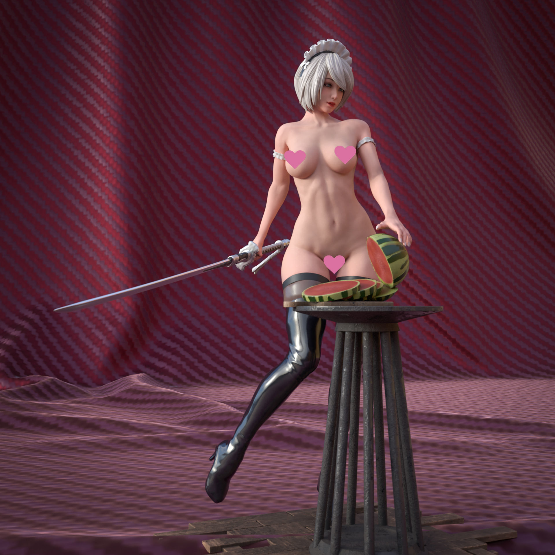 2B Maid - YoRHa No 2 3D print model_9