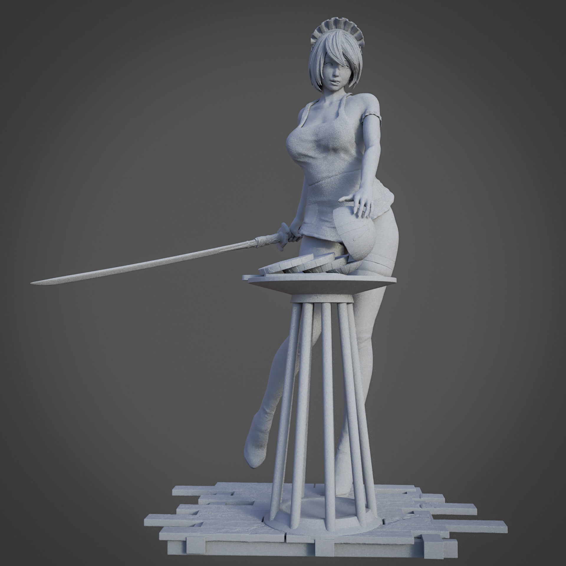 2B Maid - YoRHa No 2 3D print model_15