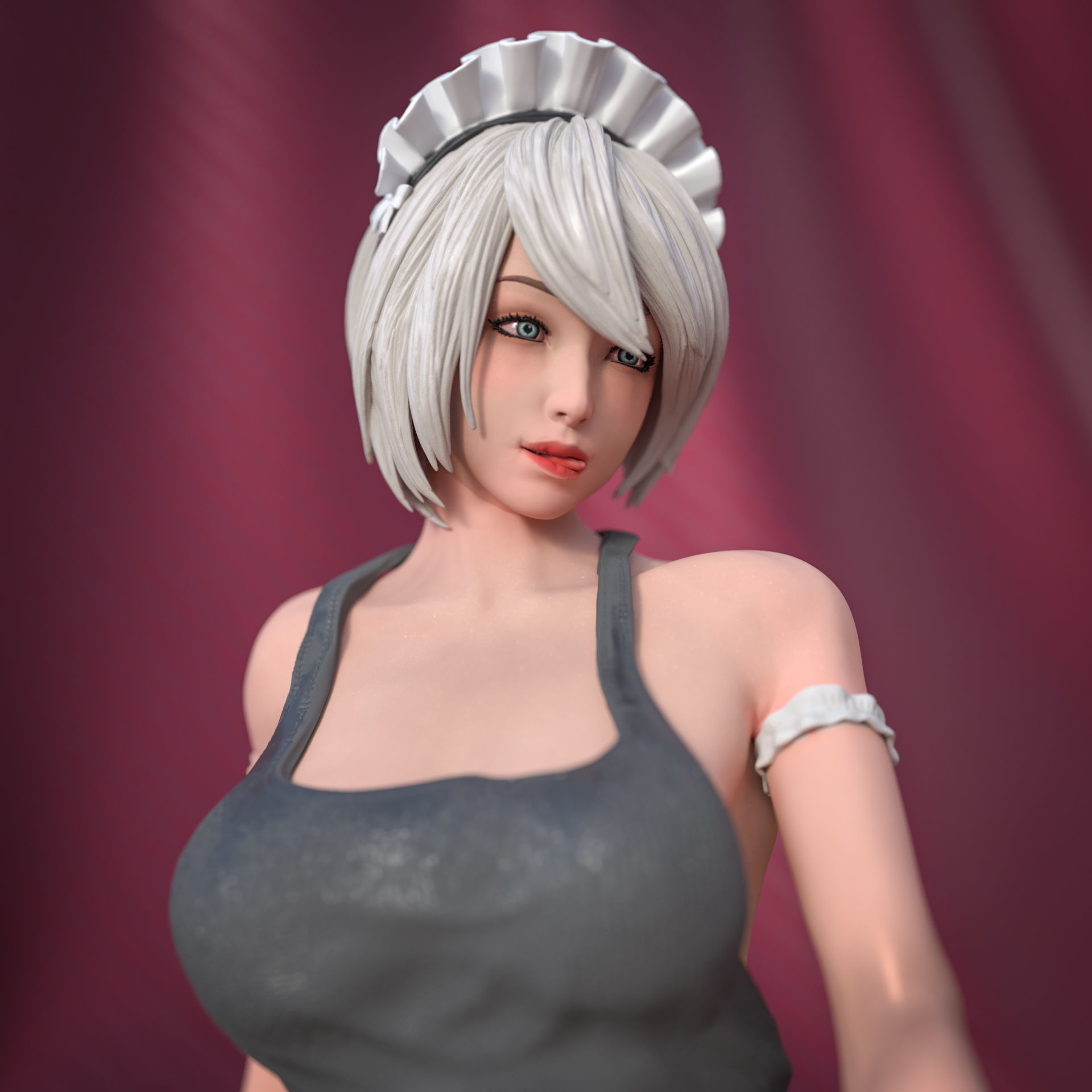 2B Maid - YoRHa No 2 3D print model_4