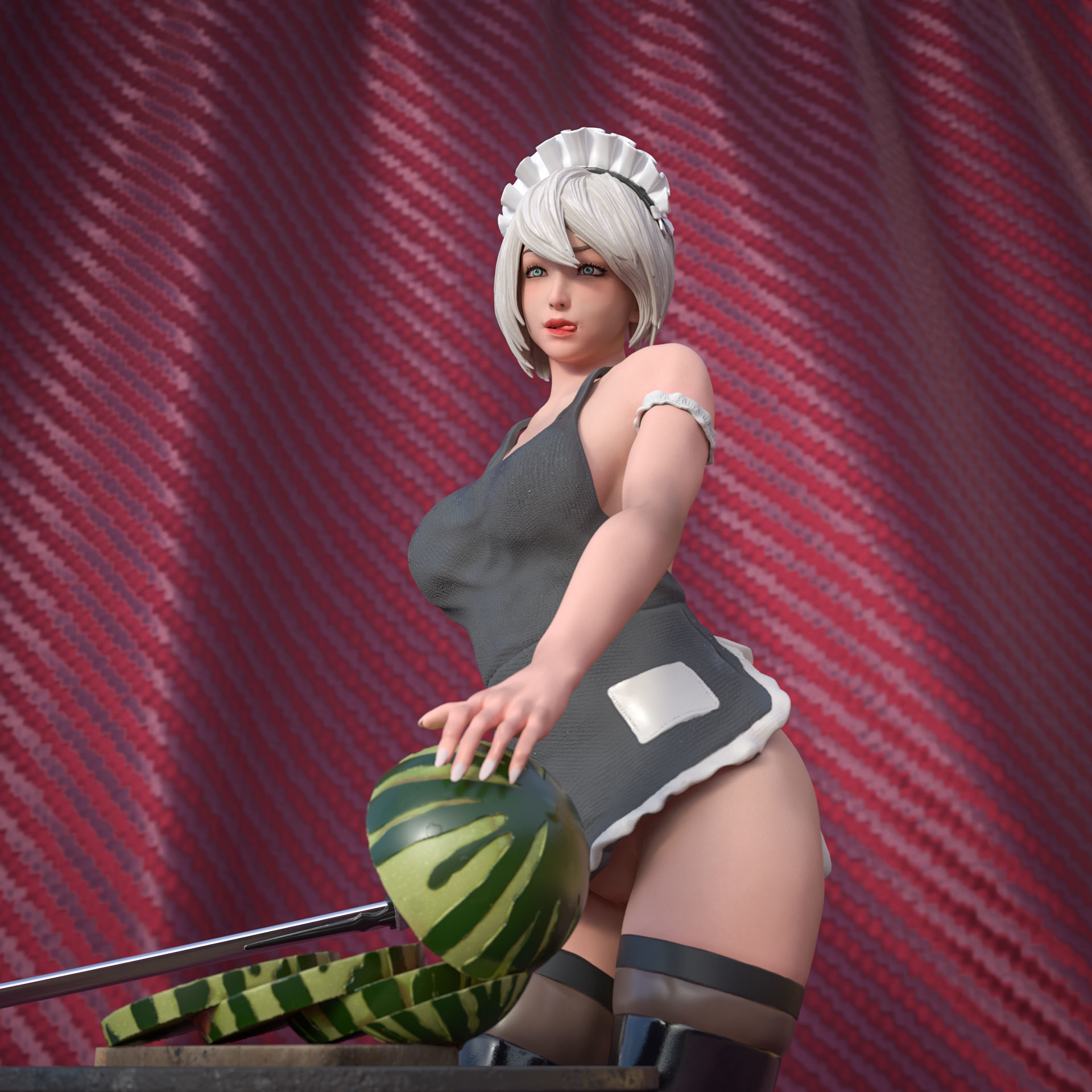 2B Maid - YoRHa No 2 3D print model_12