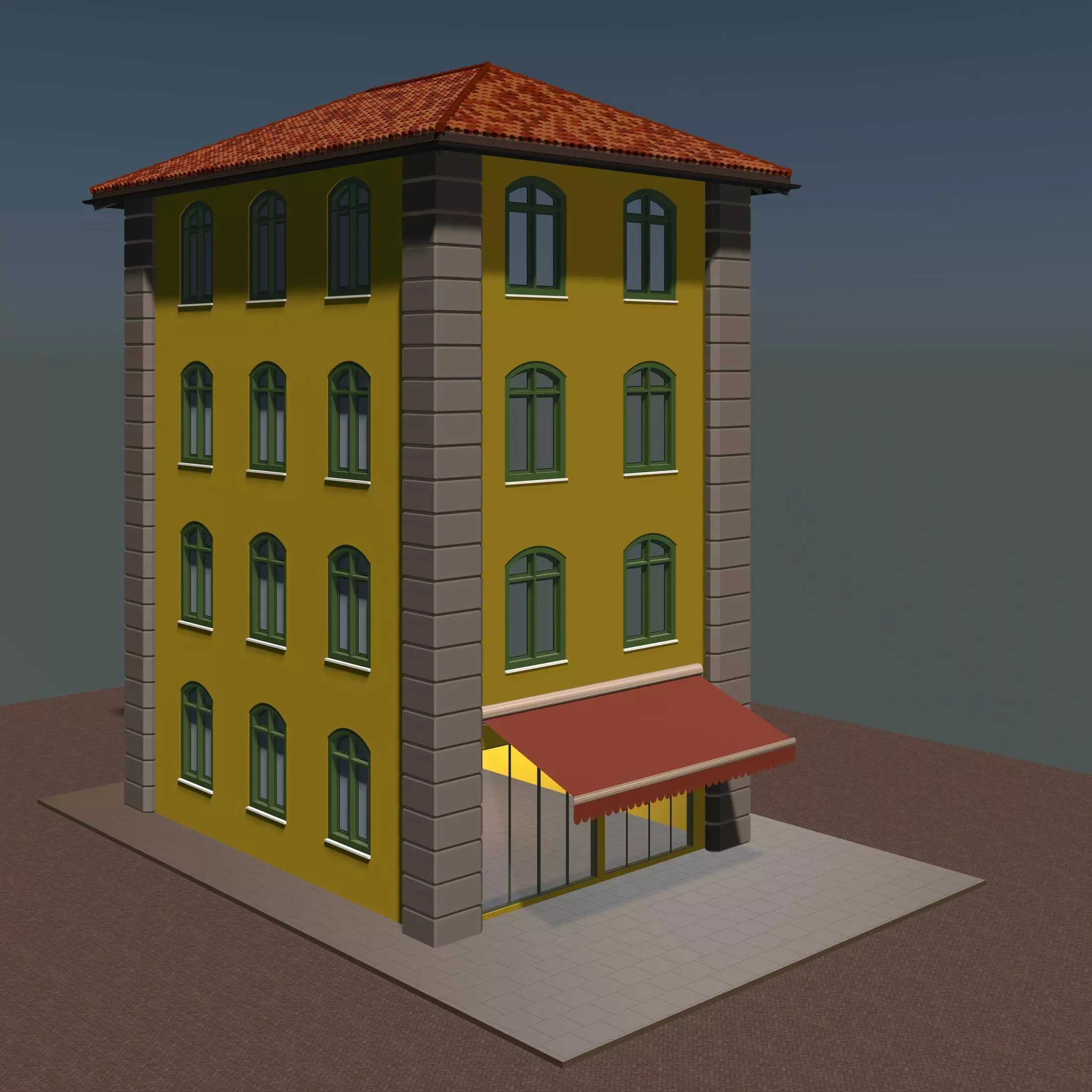 Row house 2349 3D model