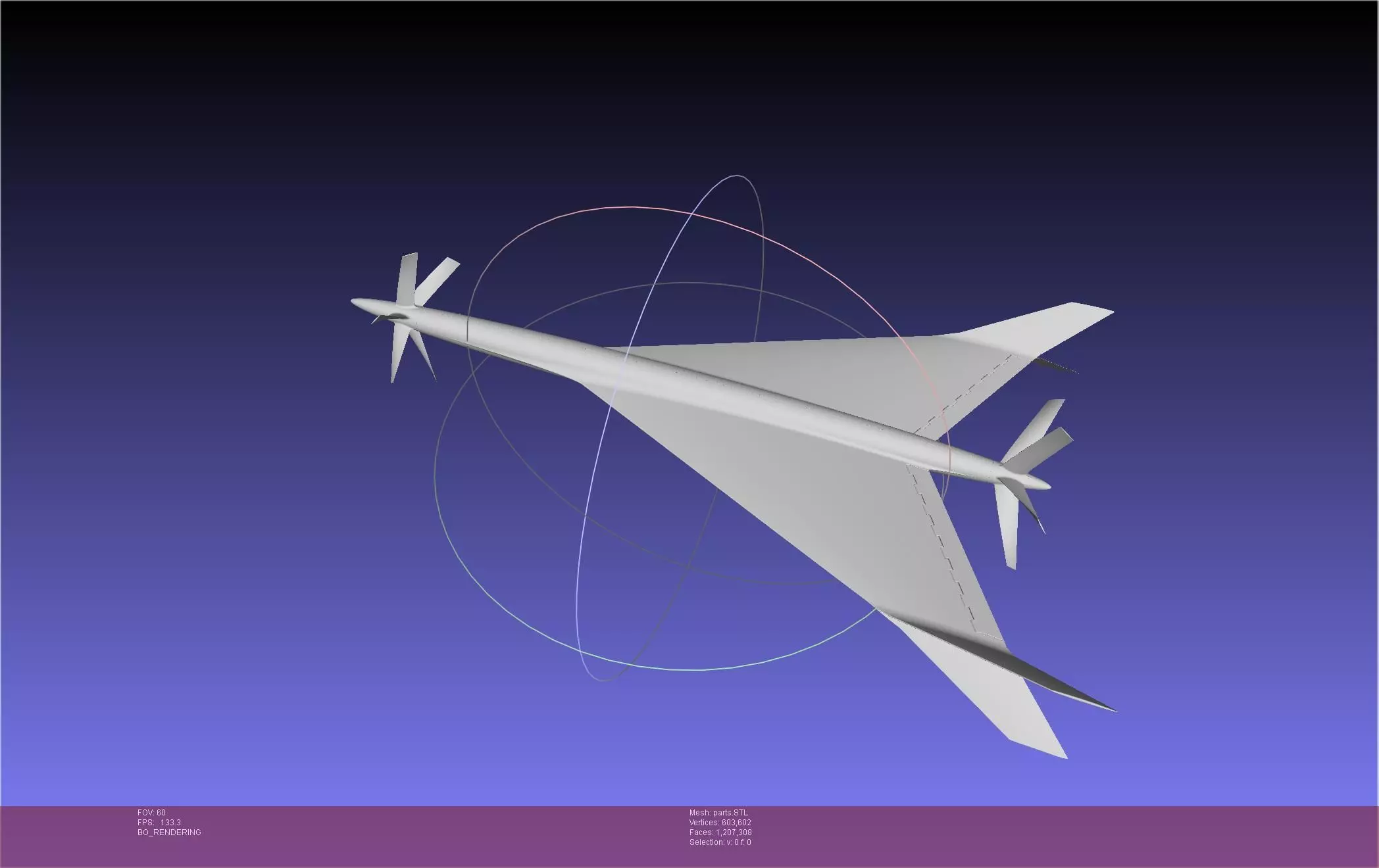 Symmetric Split Winglet Speeddrone Concept 3D print model