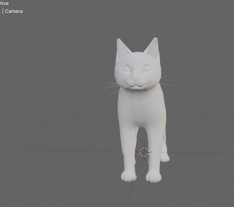 cat base mesh Free low-poly 3D model_6