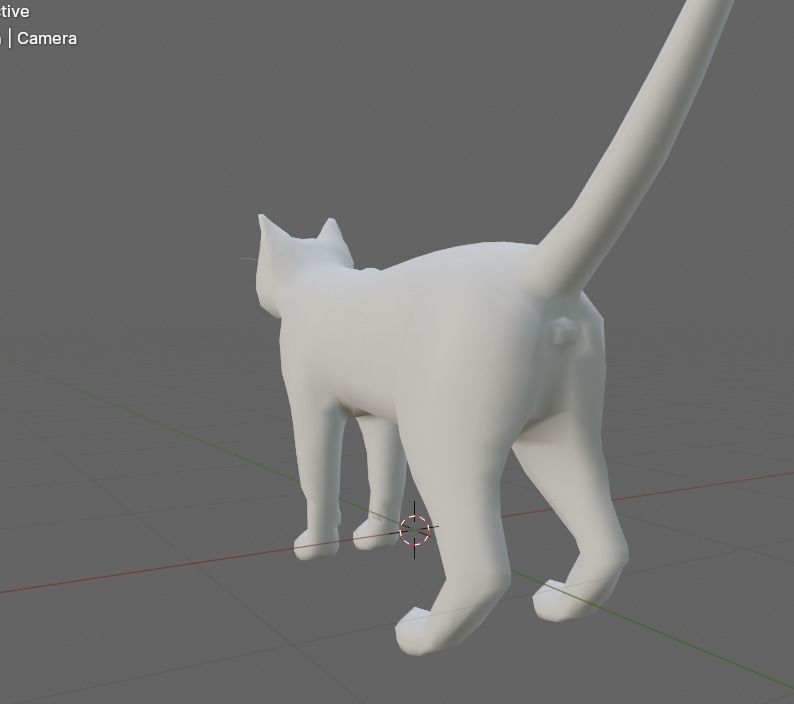 cat base mesh Free low-poly 3D model_11