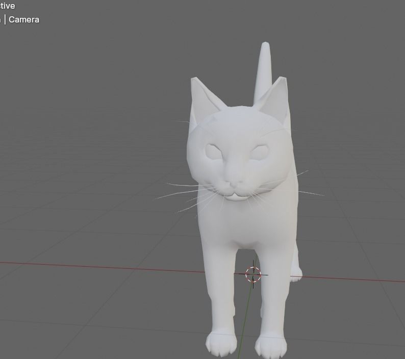 cat base mesh Free low-poly 3D model_14
