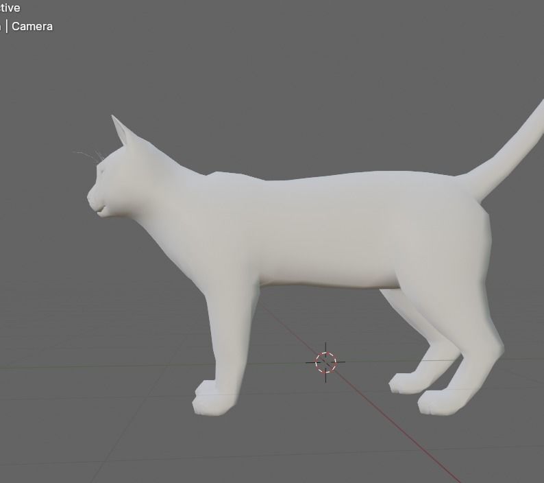 cat base mesh Free low-poly 3D model_7