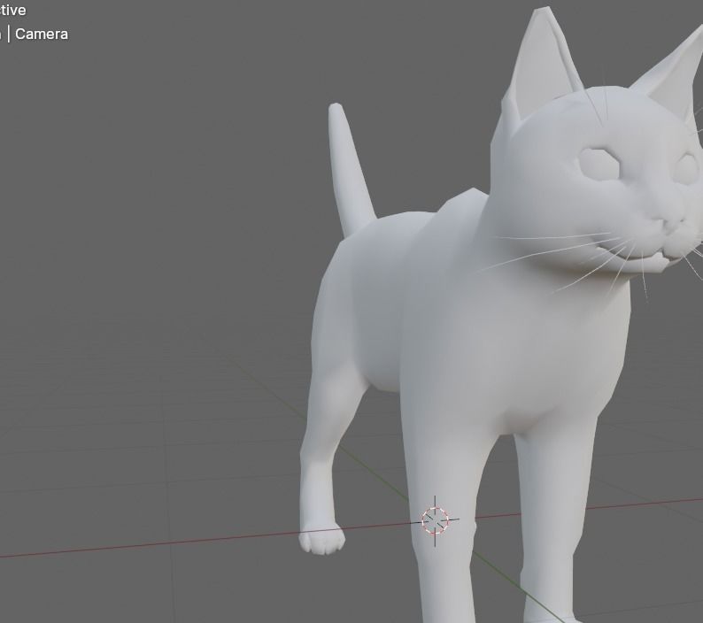 cat base mesh Free low-poly 3D model_9