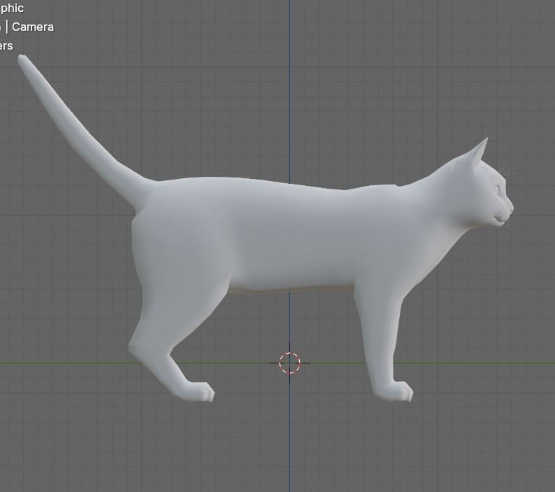 cat base mesh Free low-poly 3D model_2