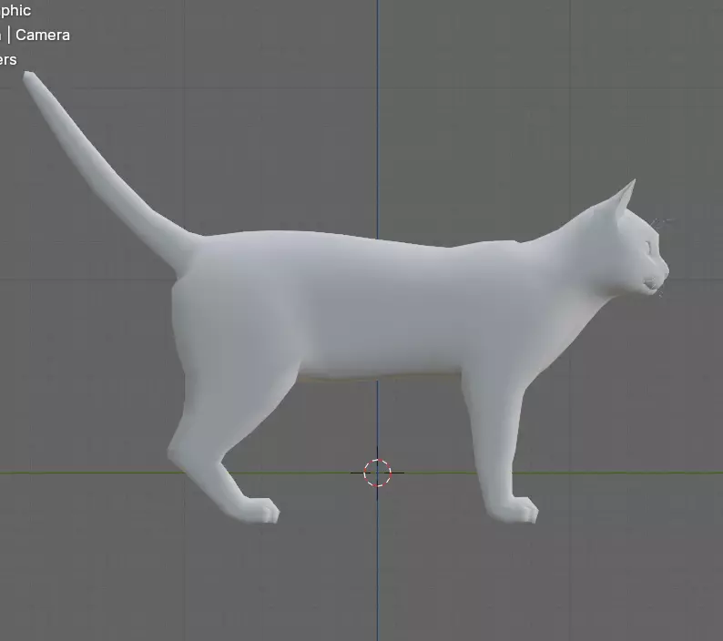 cat base mesh Free low-poly 3D model_0
