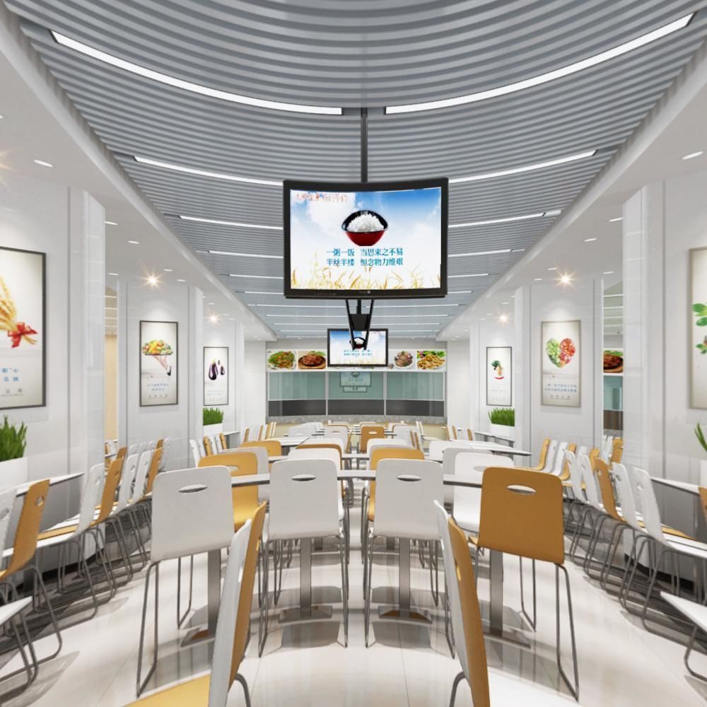 Enterprise Employee Restaurant Modern 3D model_4