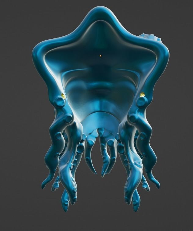 Squid Davey Jones Cthulu mask 3D print model_4