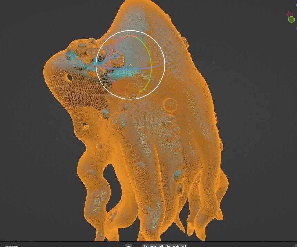 Squid Davey Jones Cthulu mask 3D print model_2