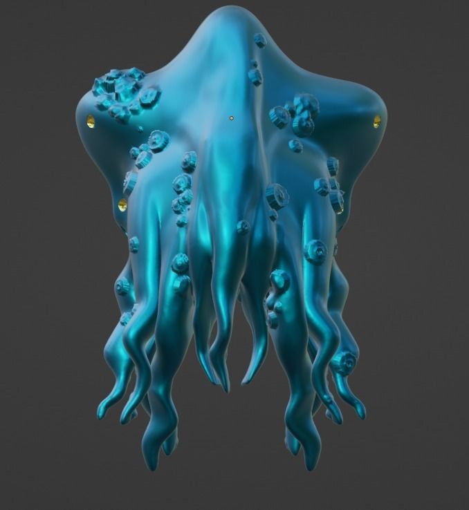 Squid Davey Jones Cthulu mask 3D print model_1