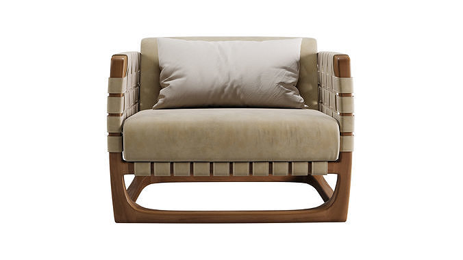 Bungalow Armchair 3D model 3