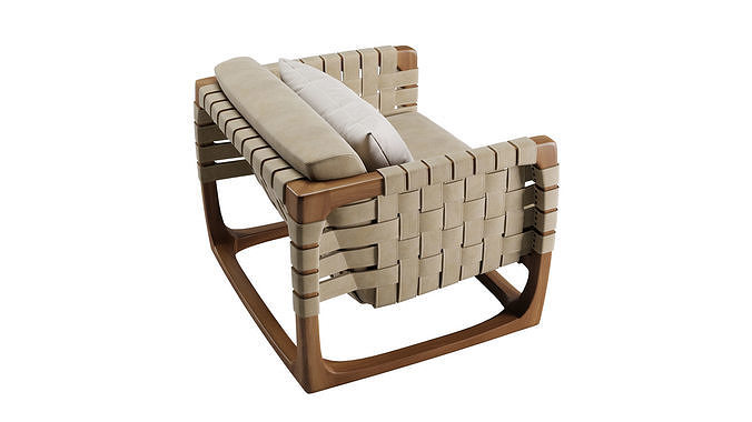 Bungalow Armchair 3D model 7