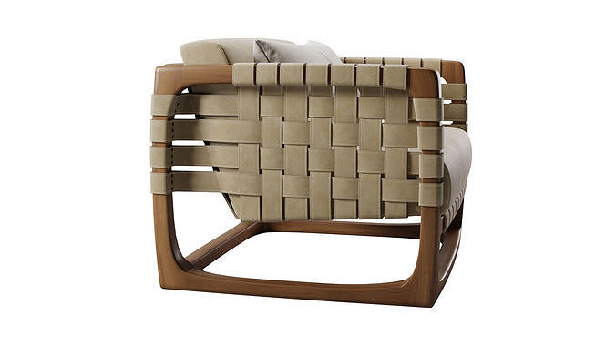 Bungalow Armchair 3D model 2