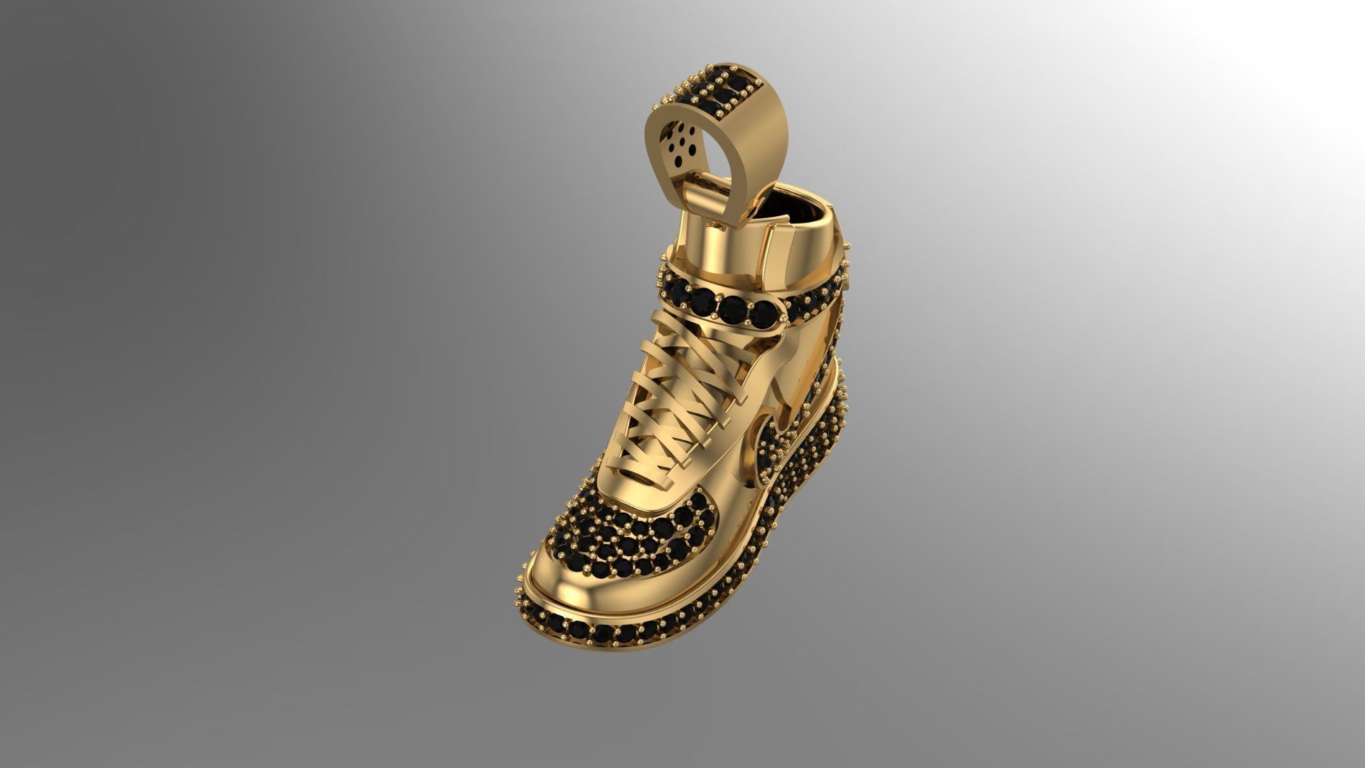 Shoes pendent 3D print model_5