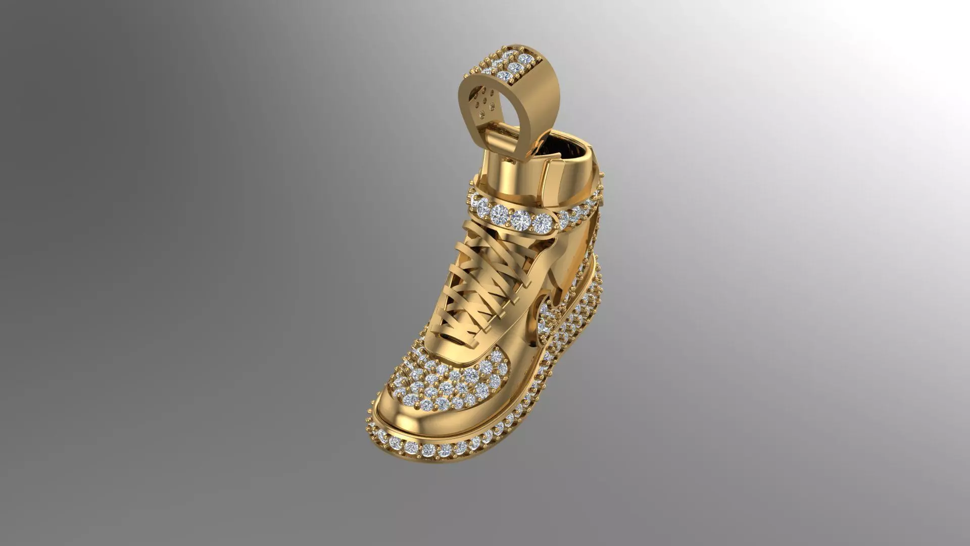 Shoes pendent 3D print model_0