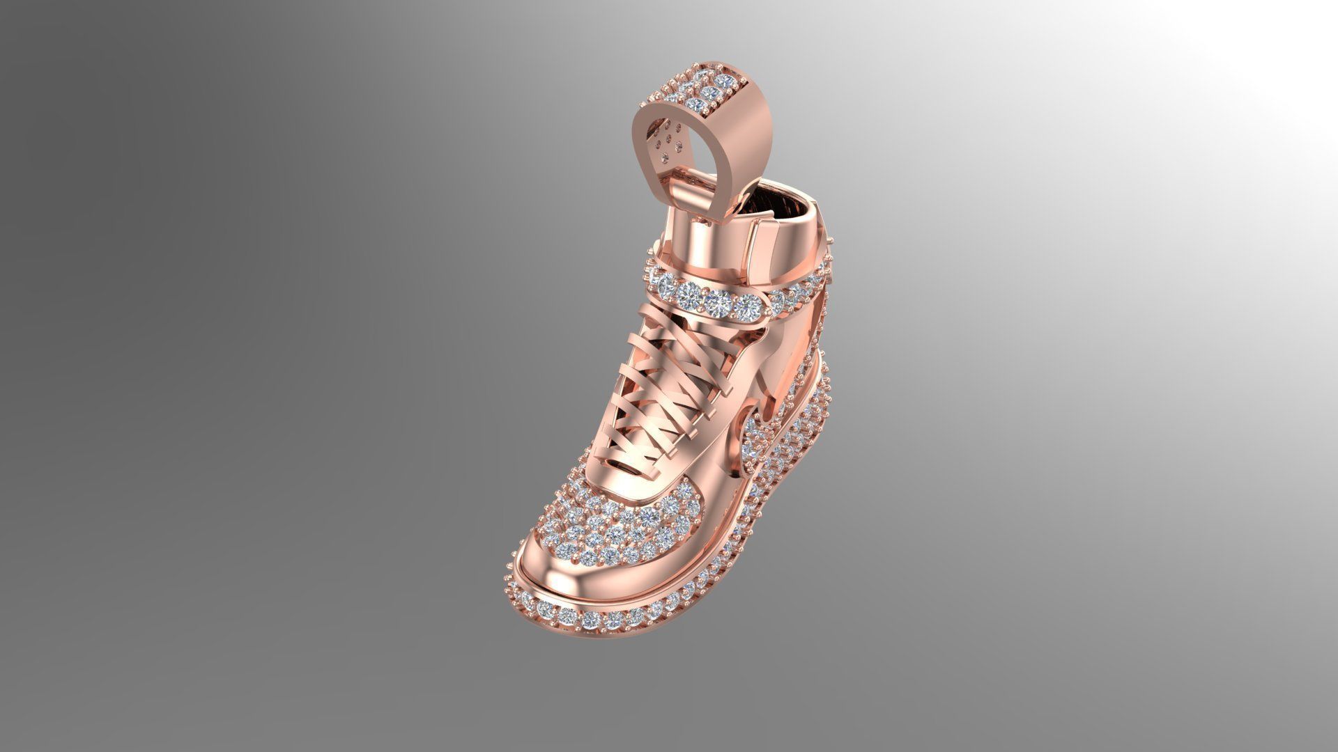 Shoes pendent 3D print model_1