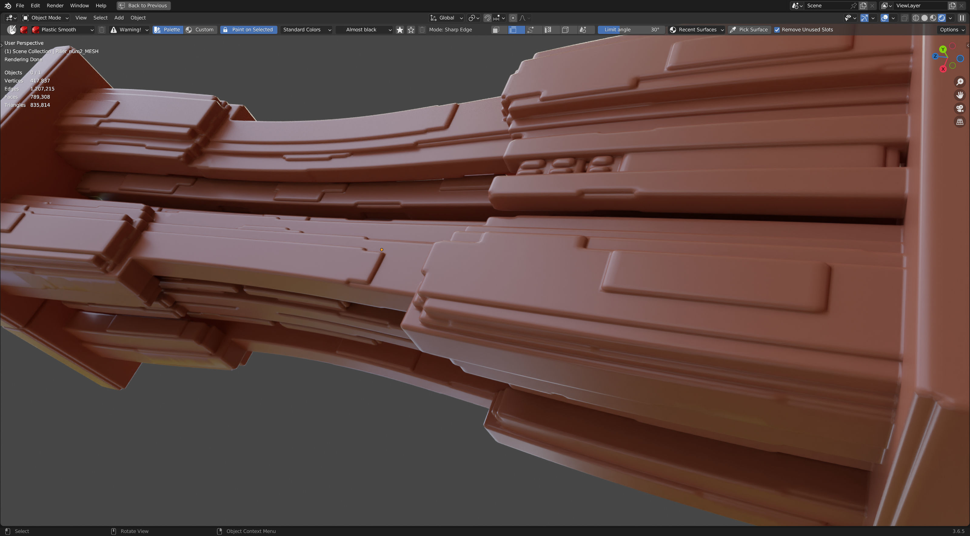 Futuristic Pillars 3D model_12