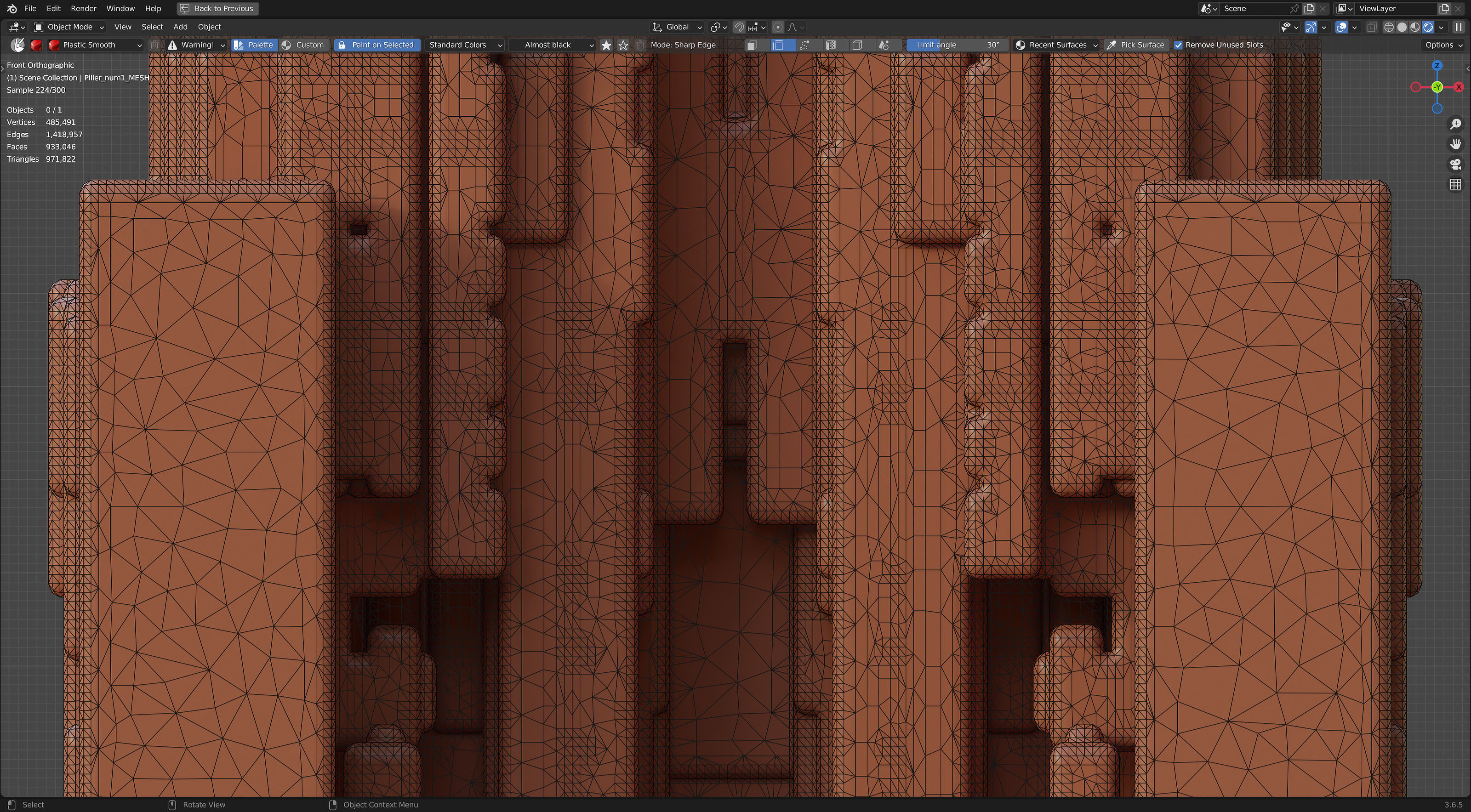 Futuristic Pillars 3D model_17
