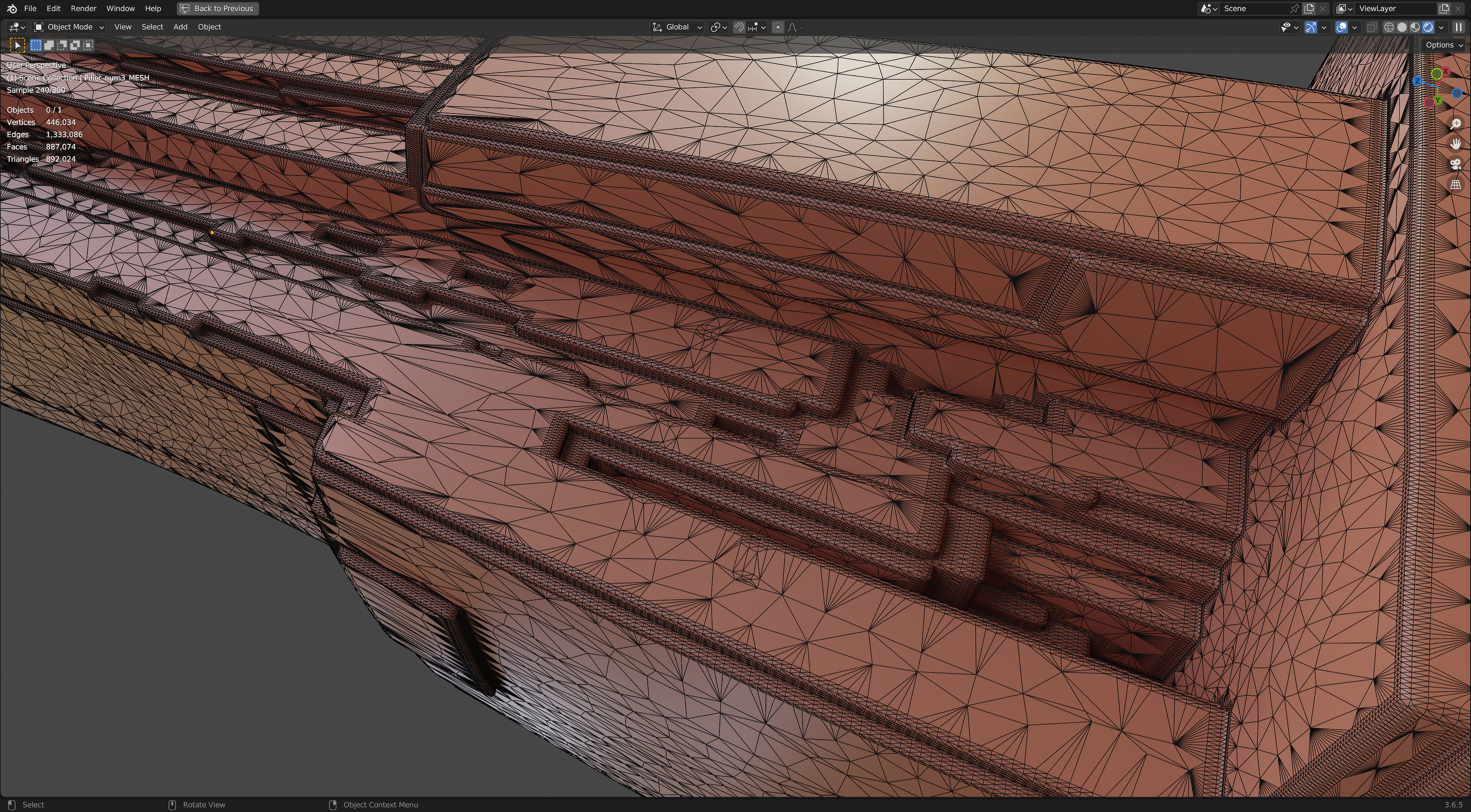 Futuristic Pillars 3D model_20