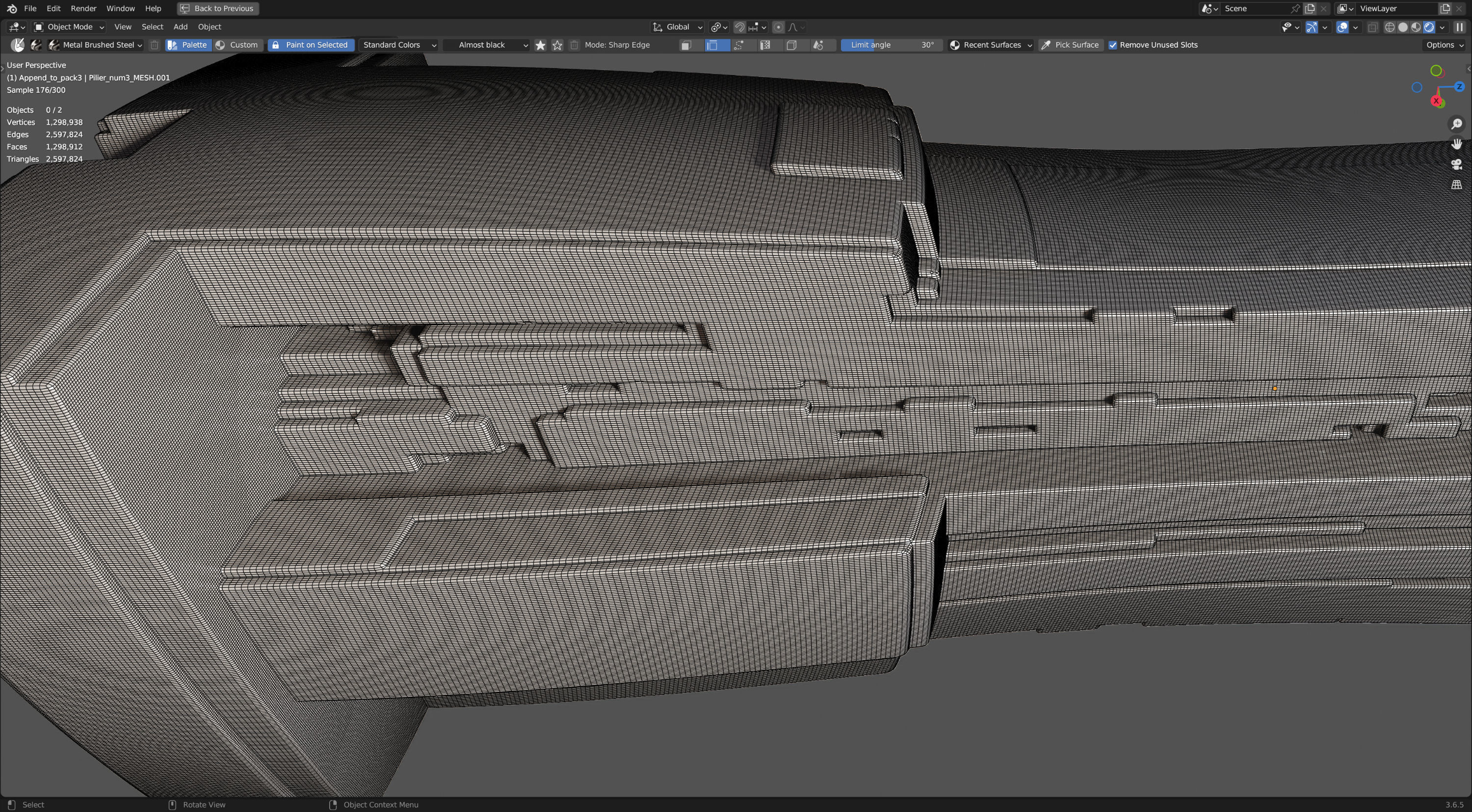 Futuristic Pillars 3D model_10