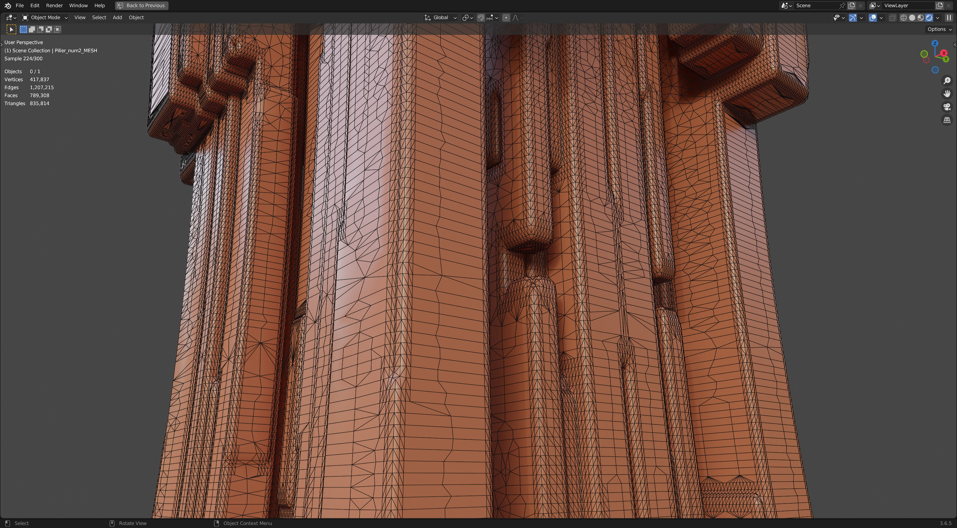 Futuristic Pillars 3D model_16