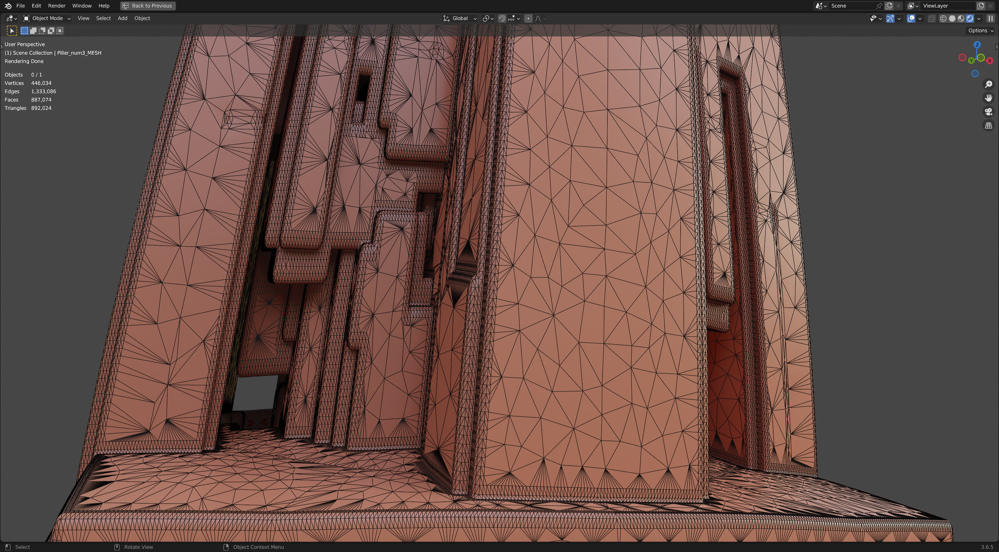 Futuristic Pillars 3D model_19