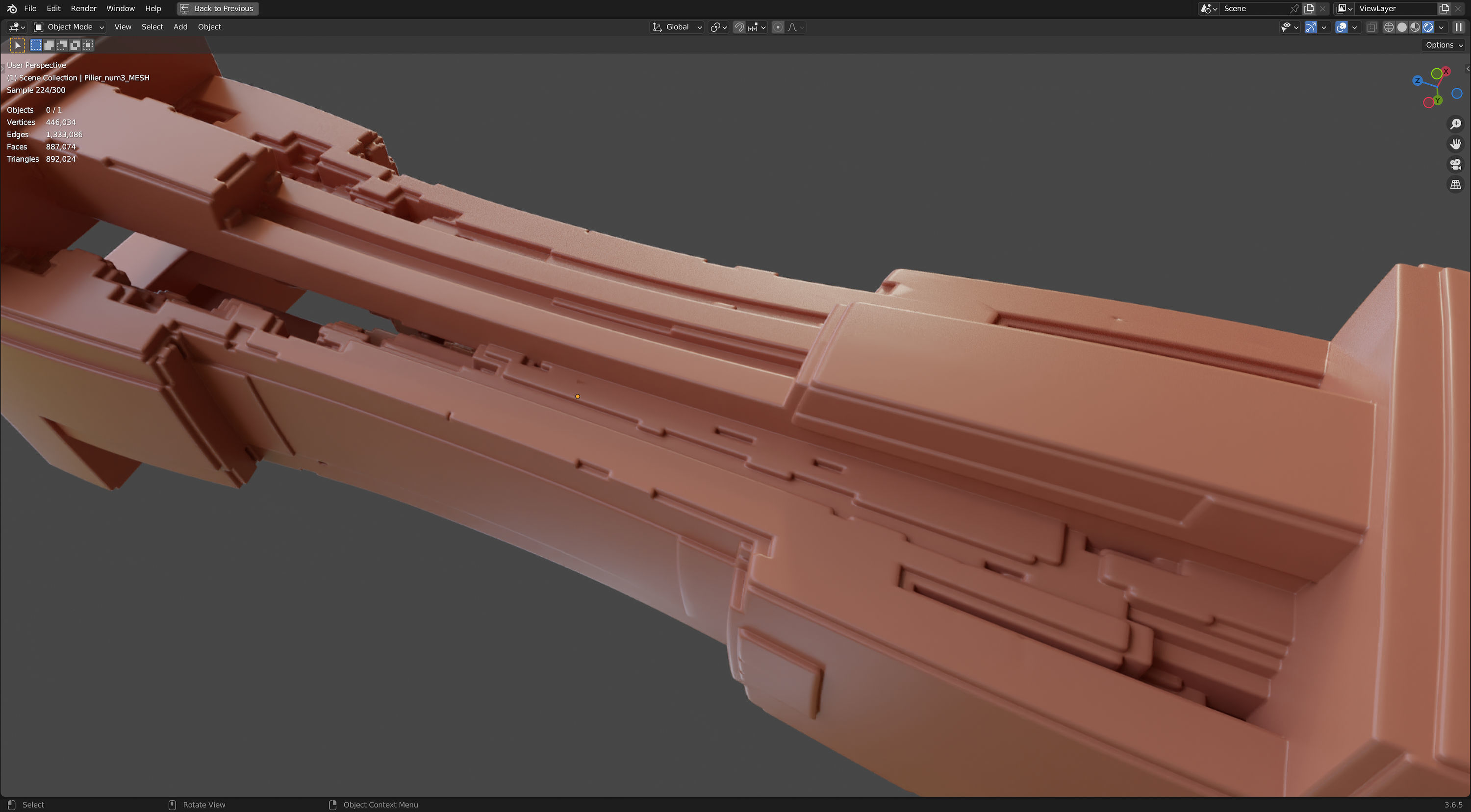 Futuristic Pillars 3D model_15